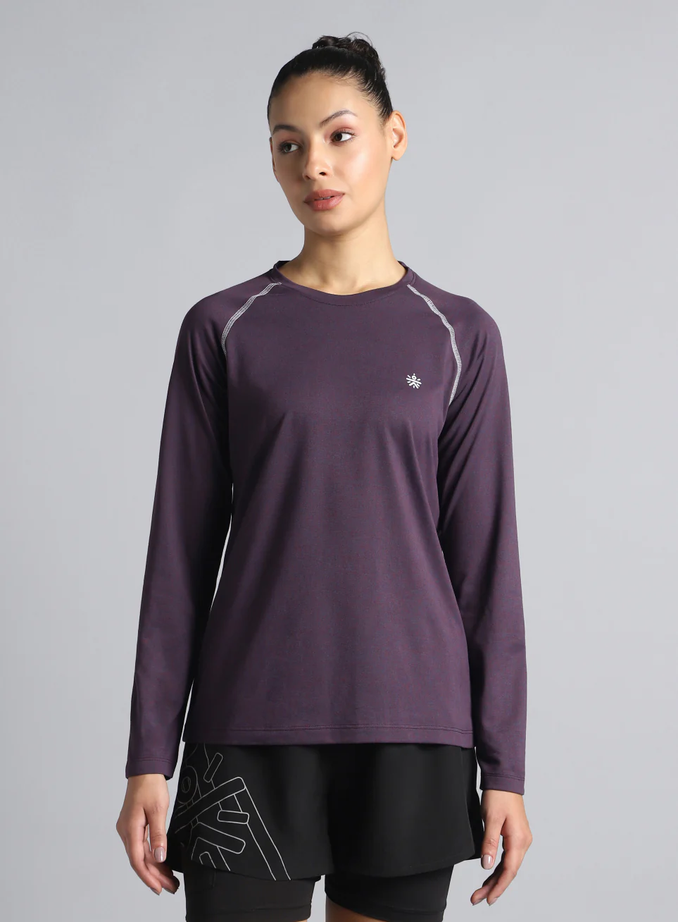 Women's Purple Active Day COMFORtech Full Sleeve T-Shirt - Image 4