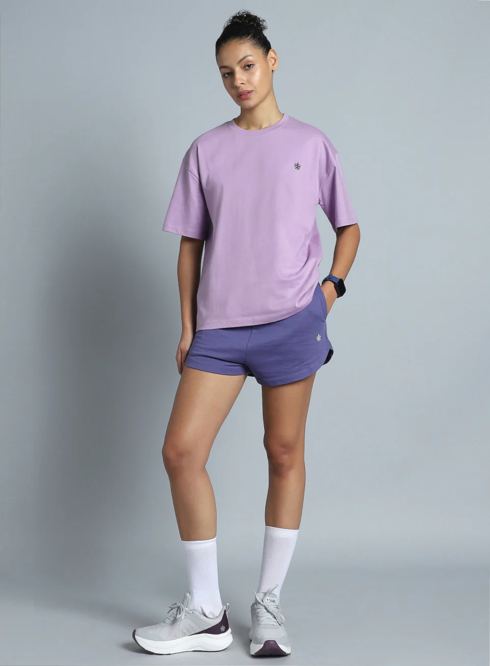 Women's Purple Back Print Relaxed Fit T-shirt - Image 2