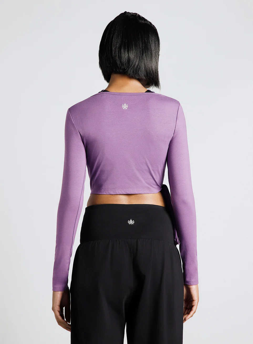 Women's Purple Back Wrap Around Flow Yoga Tank - Image 6