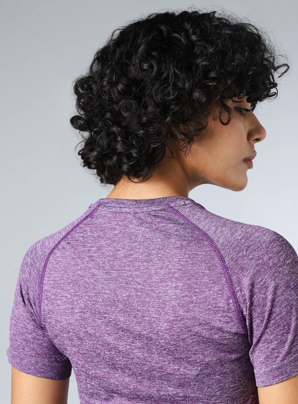 Women's Purple Contour Seamless T-shirt - Image 10