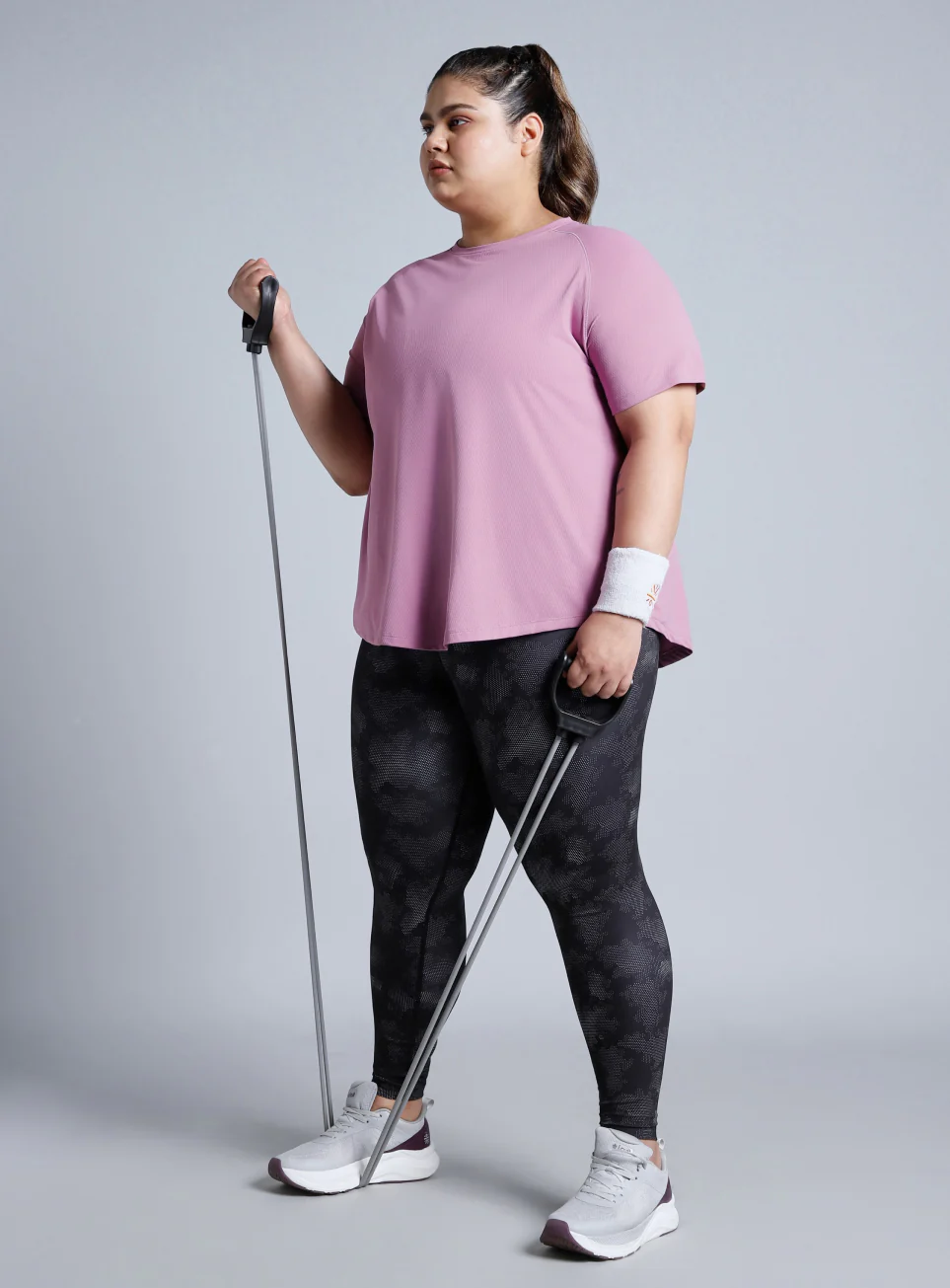 Women's Purple Flow HIIT Plus Size Top - Image 2
