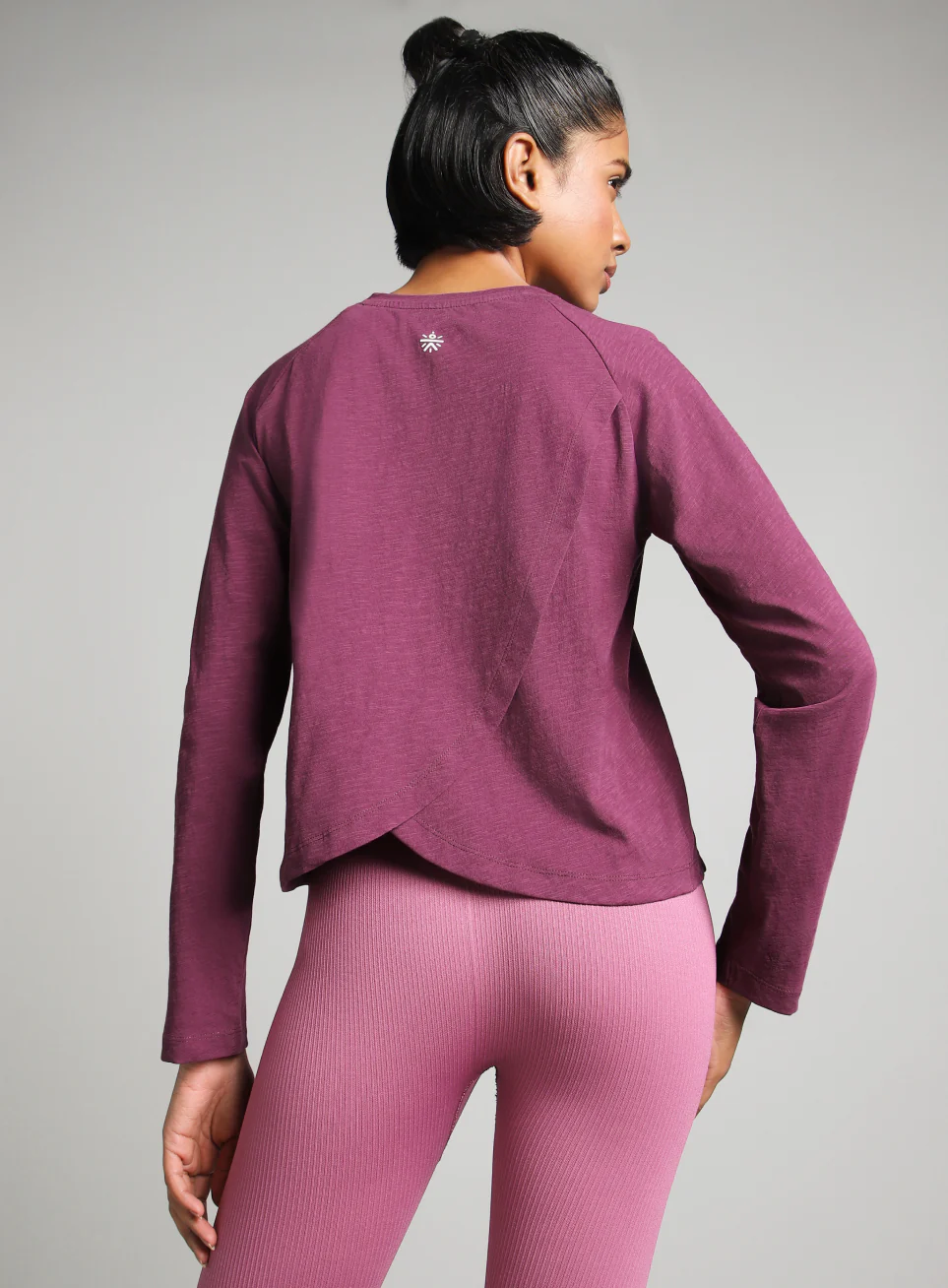 Women's Purple Form Overlap Yoga T-shirt