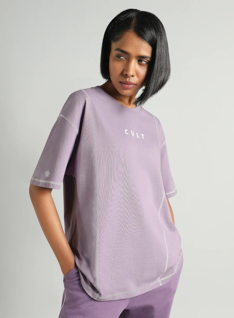 Women's Purple Game On Cult Oversized Fit T-shirt