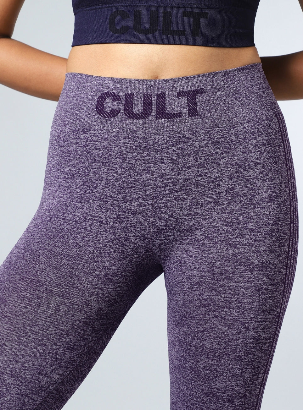 Women's Purple Momentum Seamless Tights - Image 7