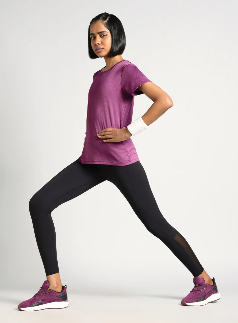Women's Purple Performance T-shirt - Image 2