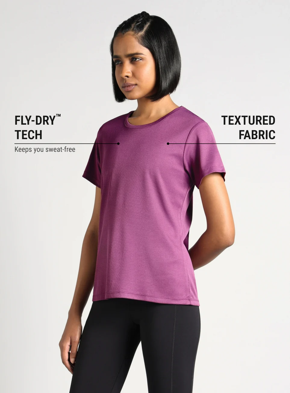 Women's Purple Performance T-shirt - Image 5