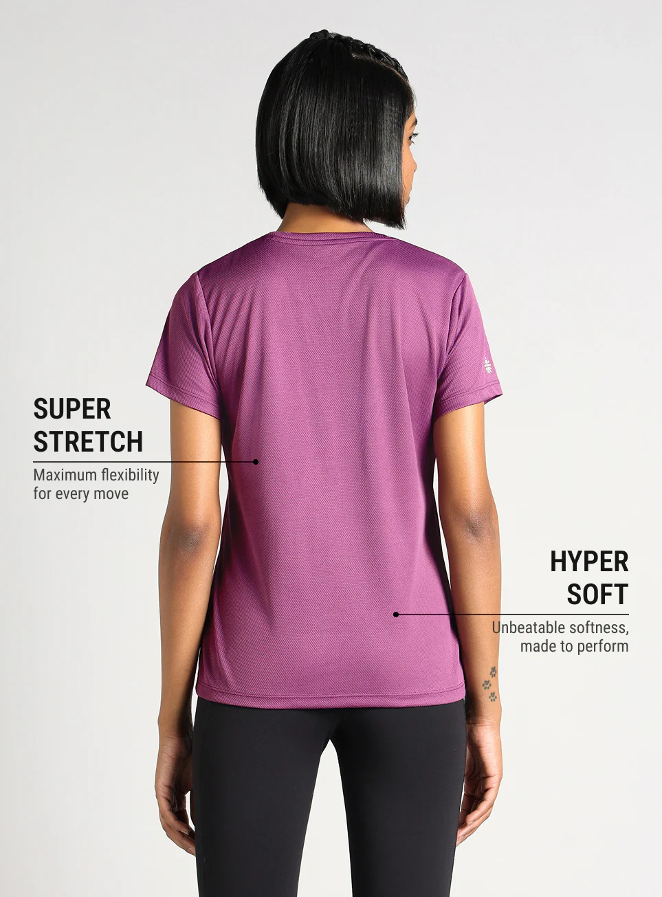 Women's Purple Performance T-shirt - Image 6