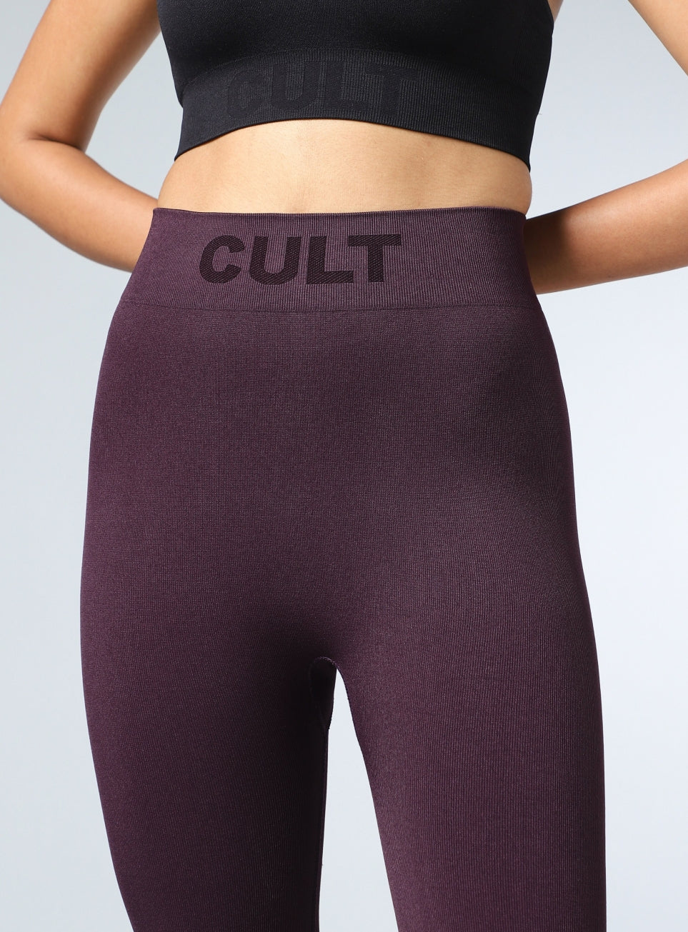 Women's Purple Sculpt Fit Seamless Tights - Image 8