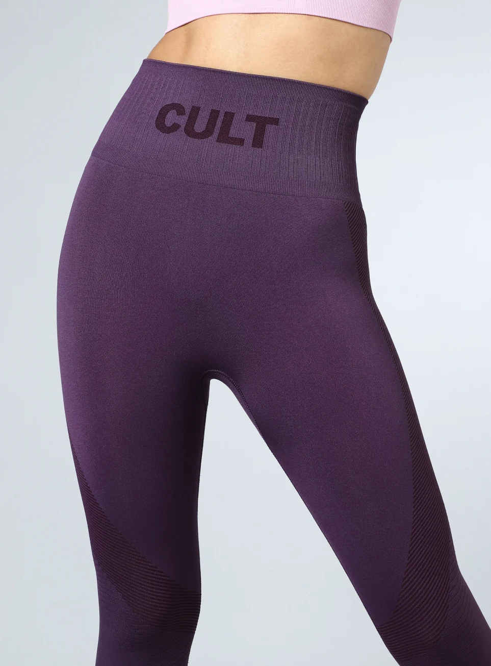 Women's Purple Sculpt Seamless Tights - Image 8