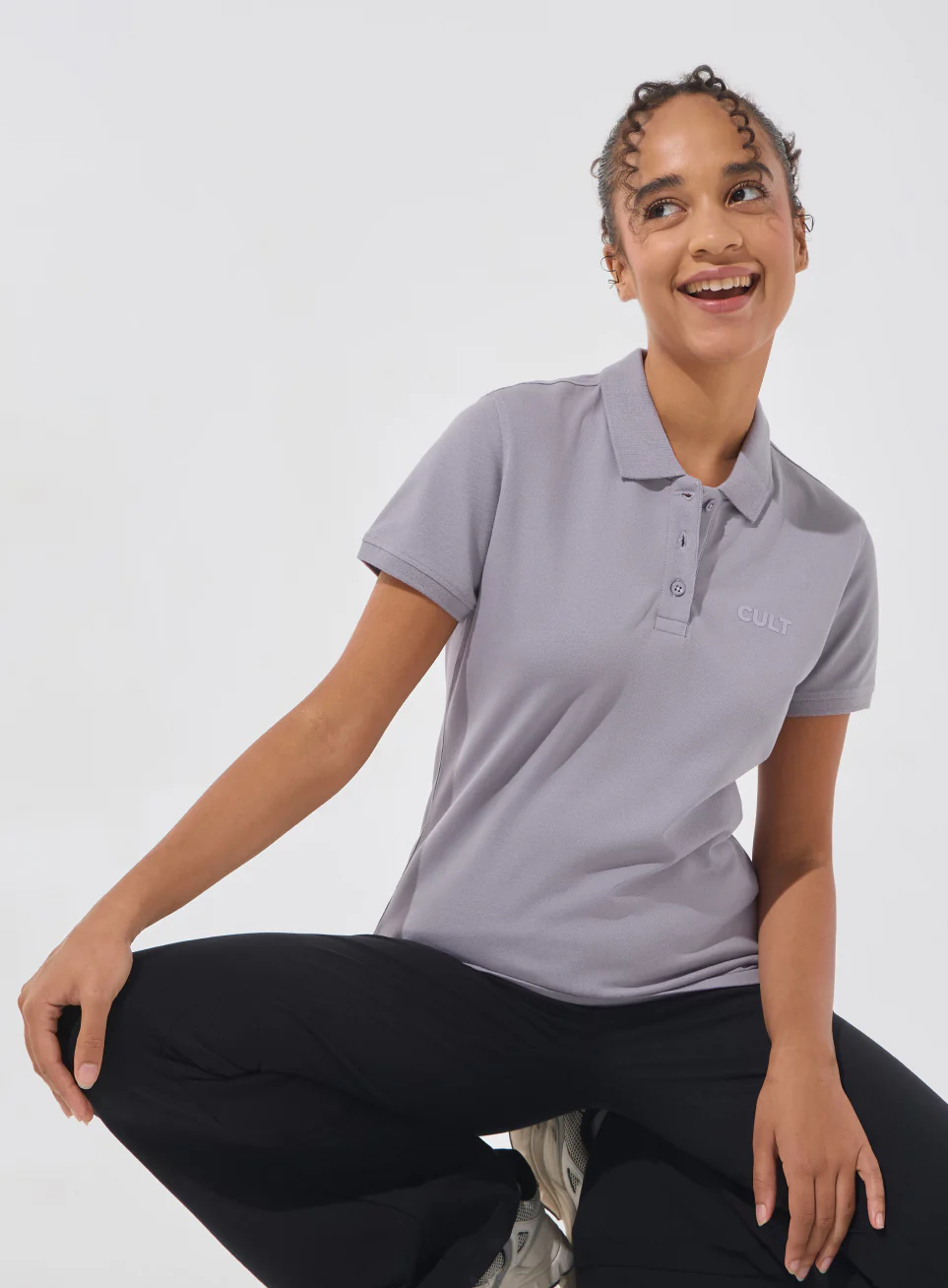 Women's Purple Soft Form Classic Polo T-shirt