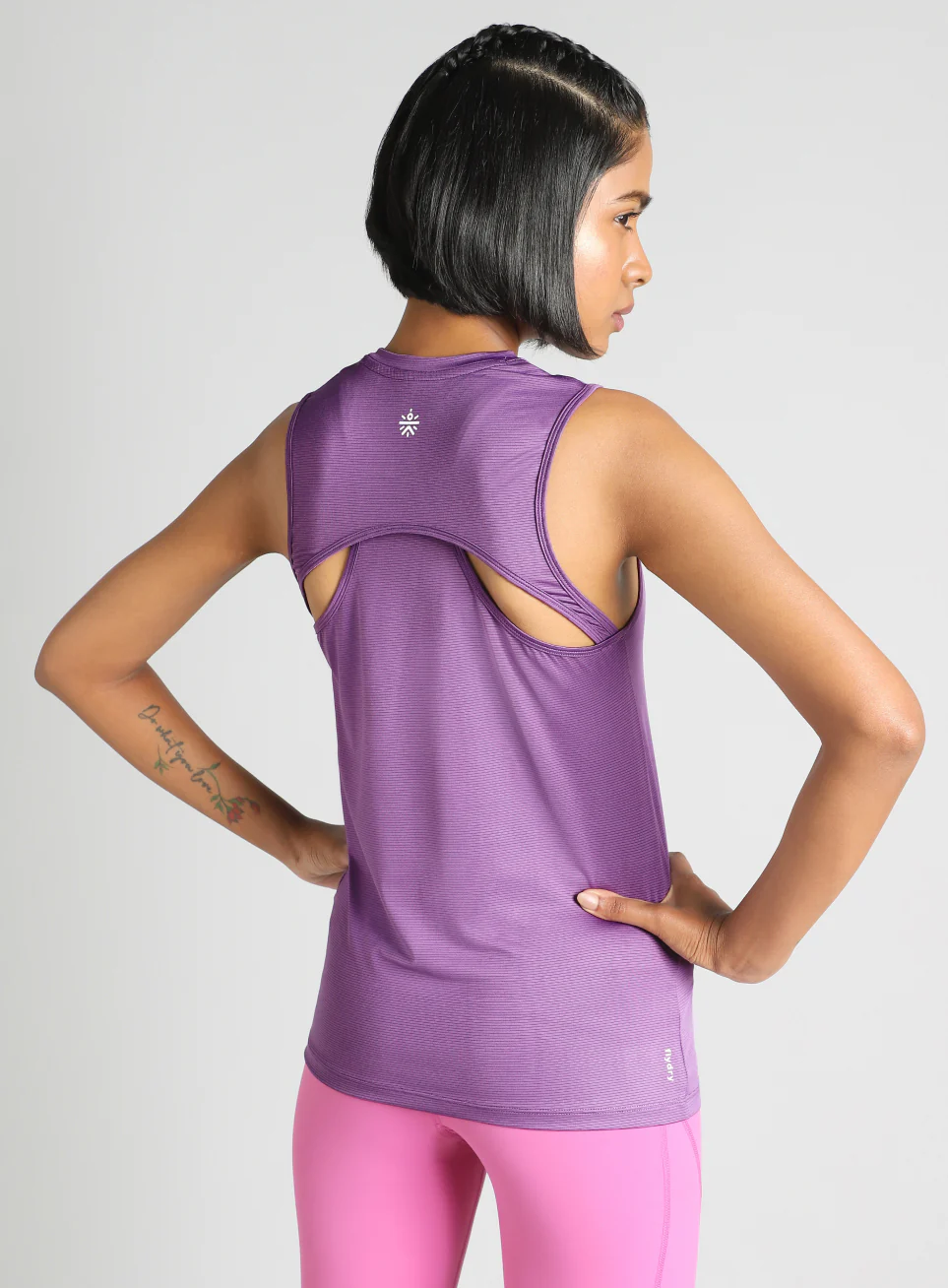 Women's Purple Swift Back Vent Training Tank Top