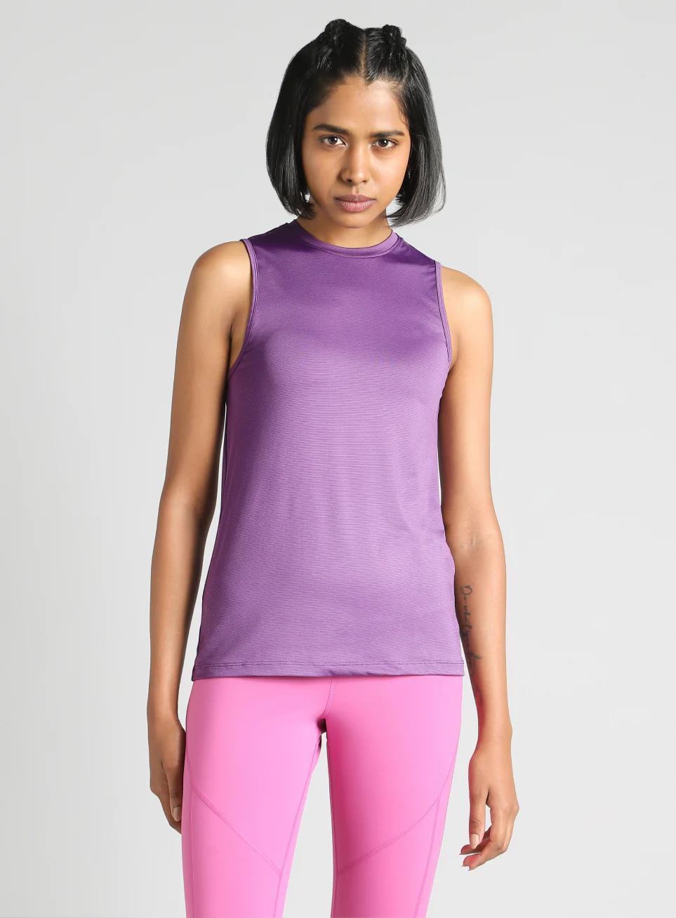 Women's Purple Swift Back Vent Training Tank Top - Image 4