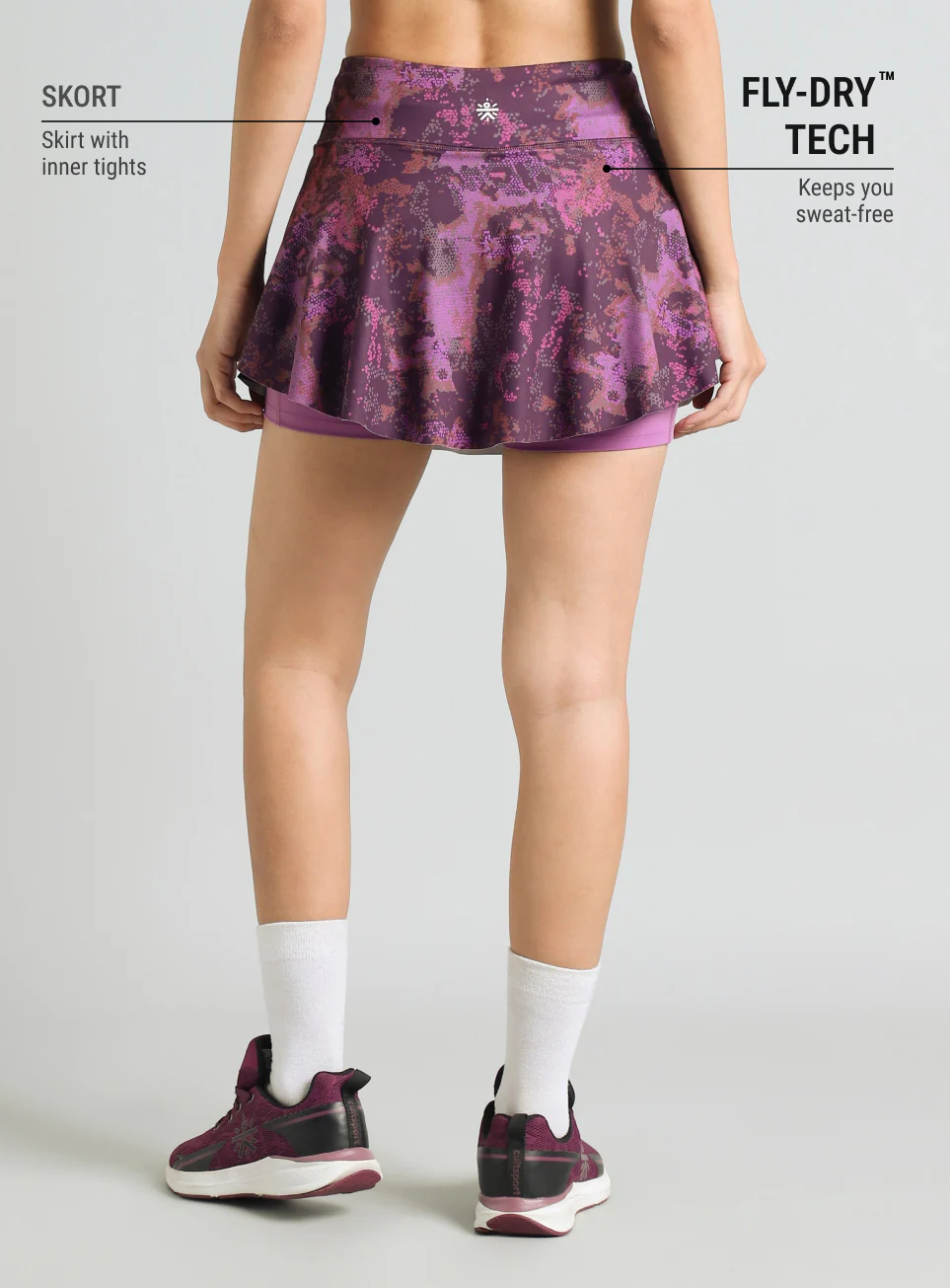 Women's Purple Training Essential Comflex Skort - Image 6