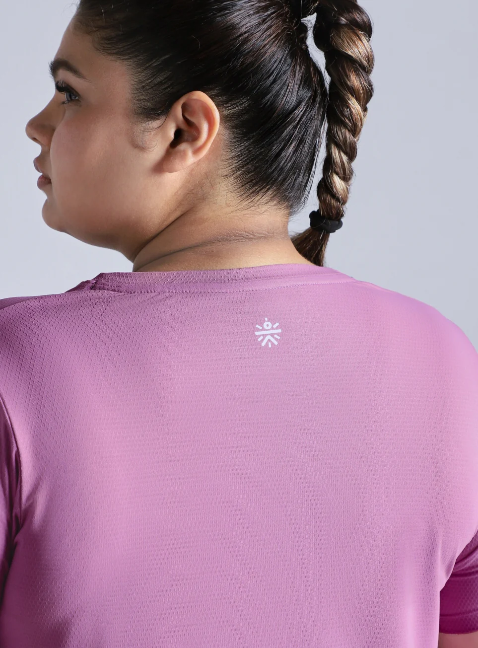 Women's Purple Training Essential Plus Size Regular Fit T-shirt - Image 8