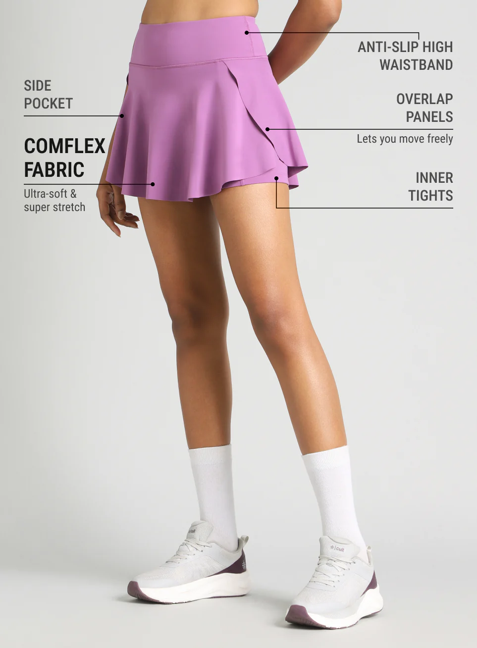 Women's Purple True Performance Sculpted COMFlex Skorts - Image 5