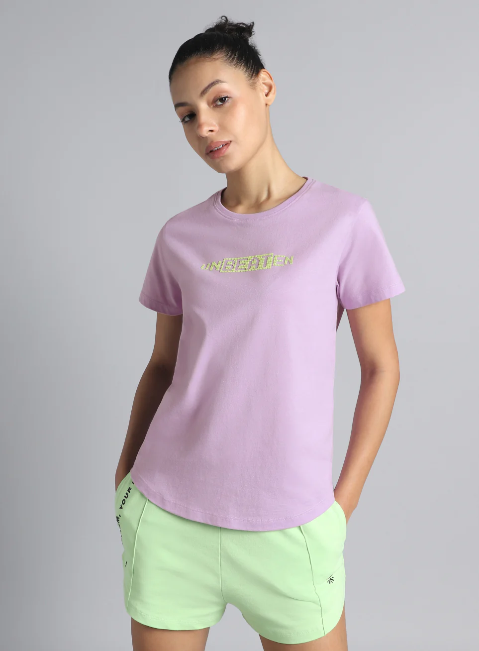 Women's Purple Unbeaten Graphic T-shirt