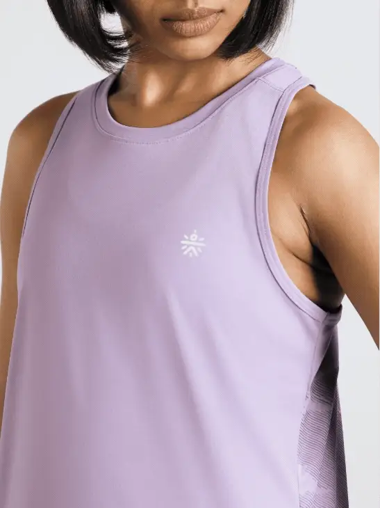 Women's Purple Urban Camo Running Tank Top - Image 7