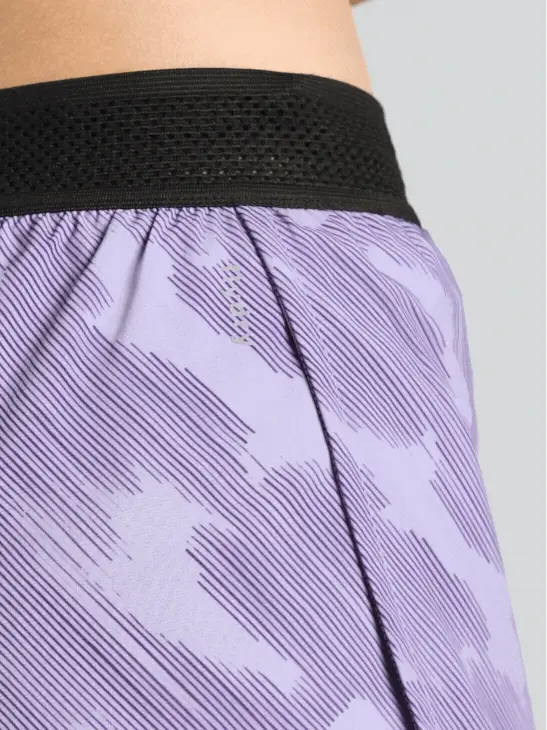 Women's Purple Urban Camo Shorts with Inbuilt Tights - Image 9