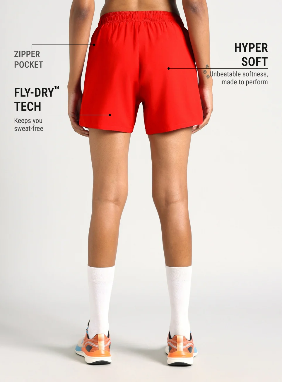 Women's Red After Dark Running Shorts - Image 6