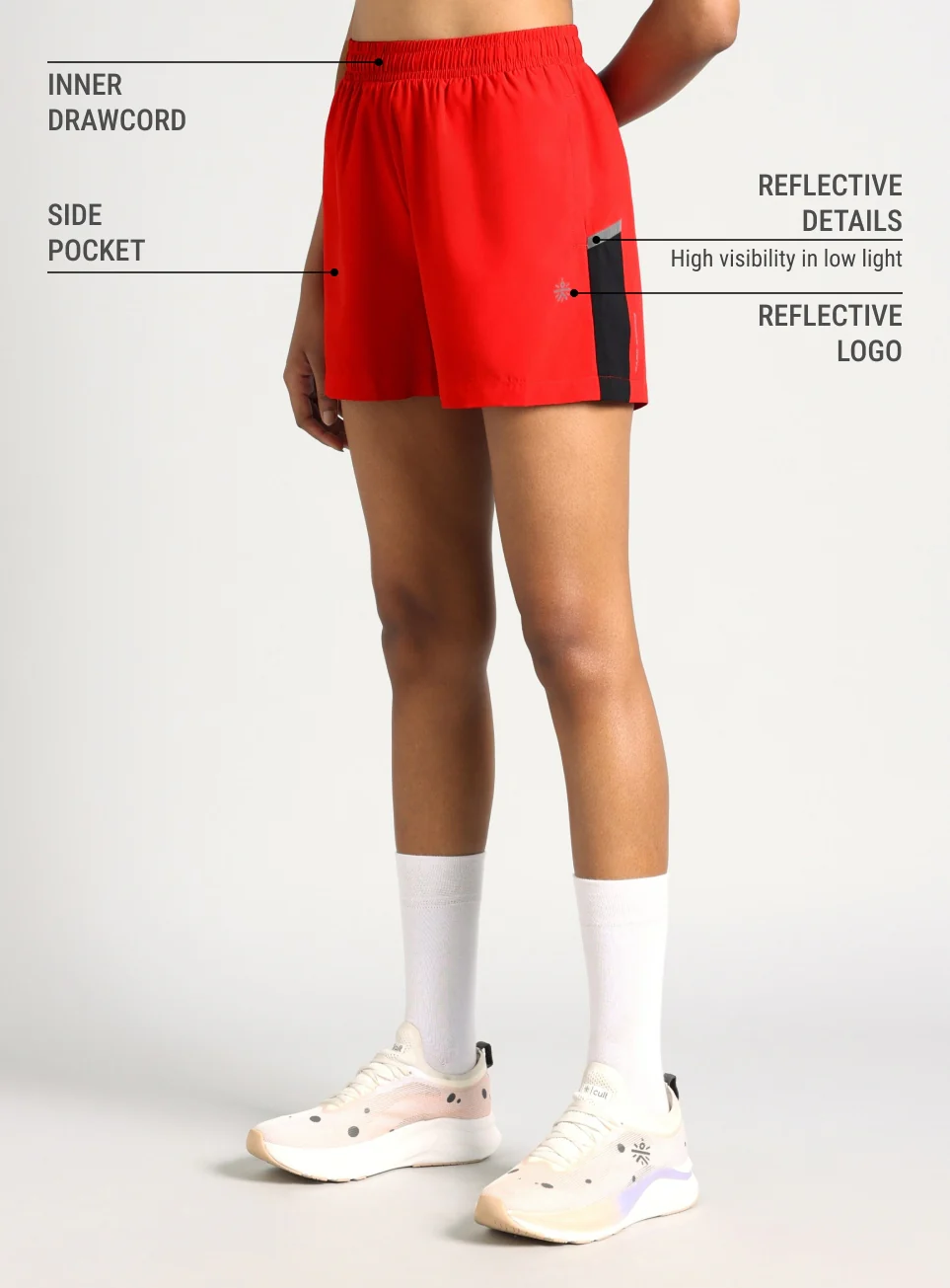 Women's Red Moonlight Running Shorts - Image 5