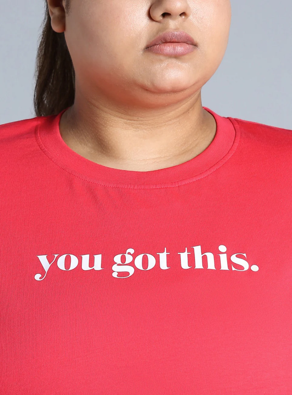 Women's Red You Got This Oversized Fit Plus Size T-shirt - Image 7