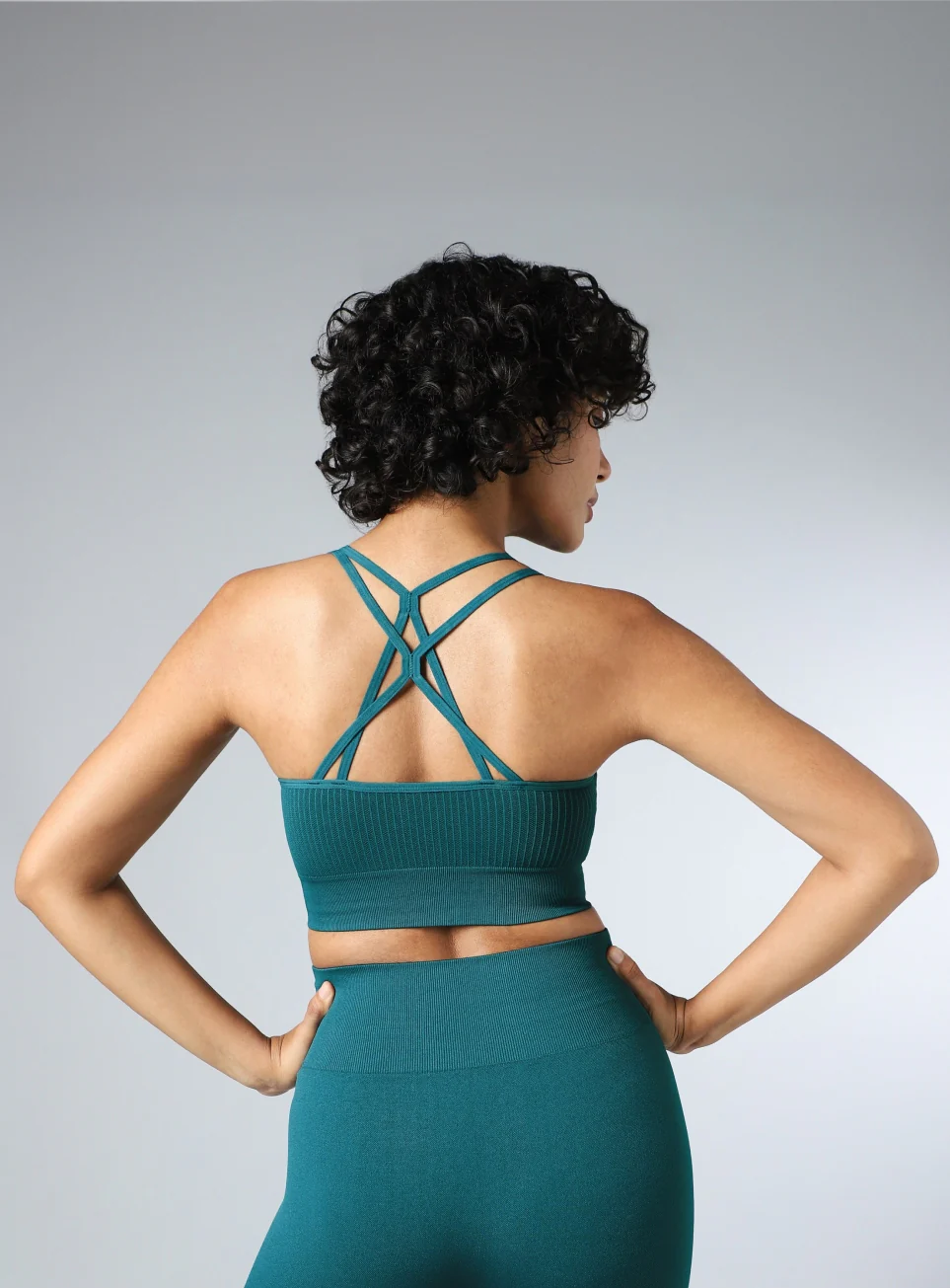 Women's Teal Powerflow Medium Support Seamless Bra