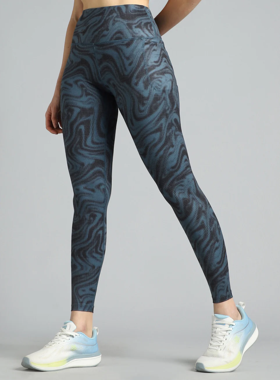 Women's Teal Printed Train All Day COMFlex Tights