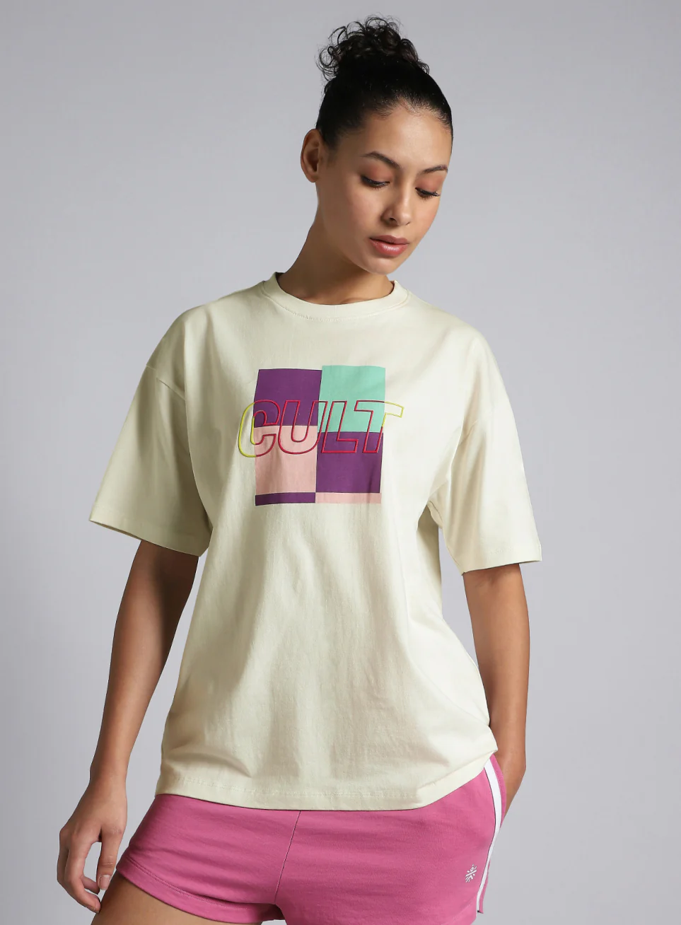 Women's White Cult Brand Carrier Oversized T-shirt