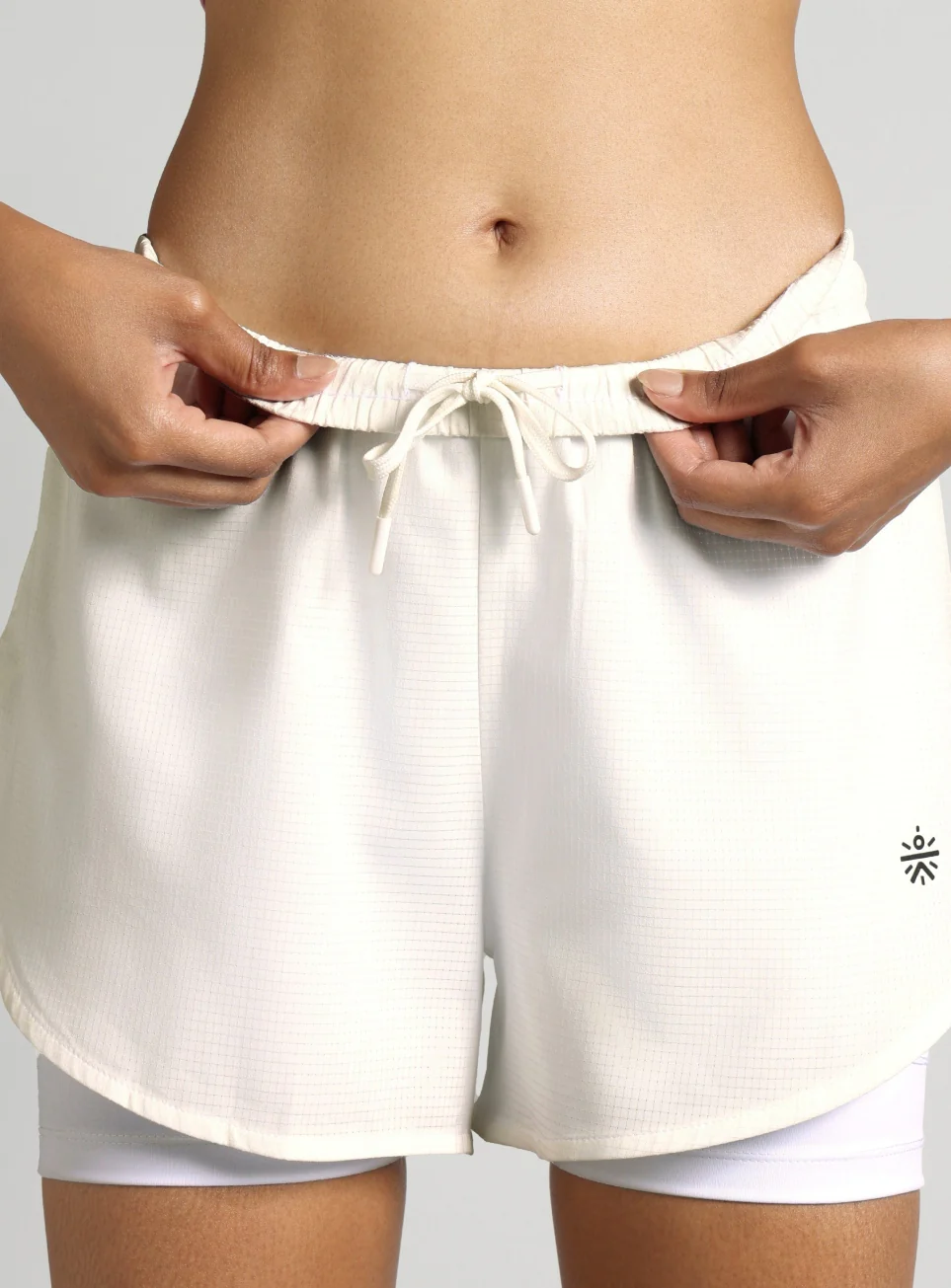 Women's White Cult Zero Strider Shorts with Inner Shorts - Image 10