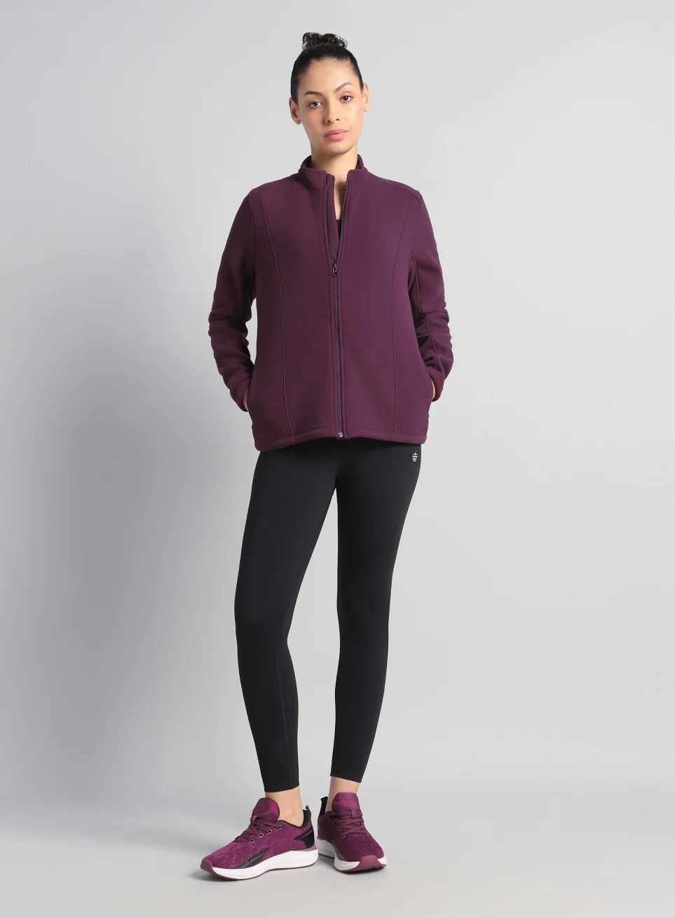 Women's Wine Performance Pro Training Fleece Jacket - Image 2