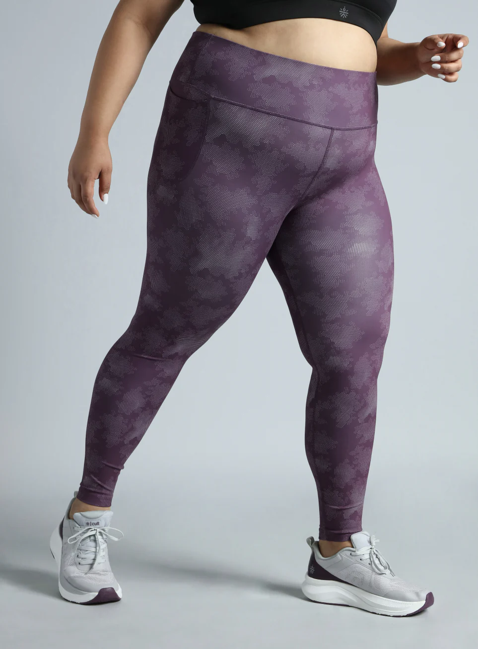 Women's Wine Training Essential Plus Size Printed Tights