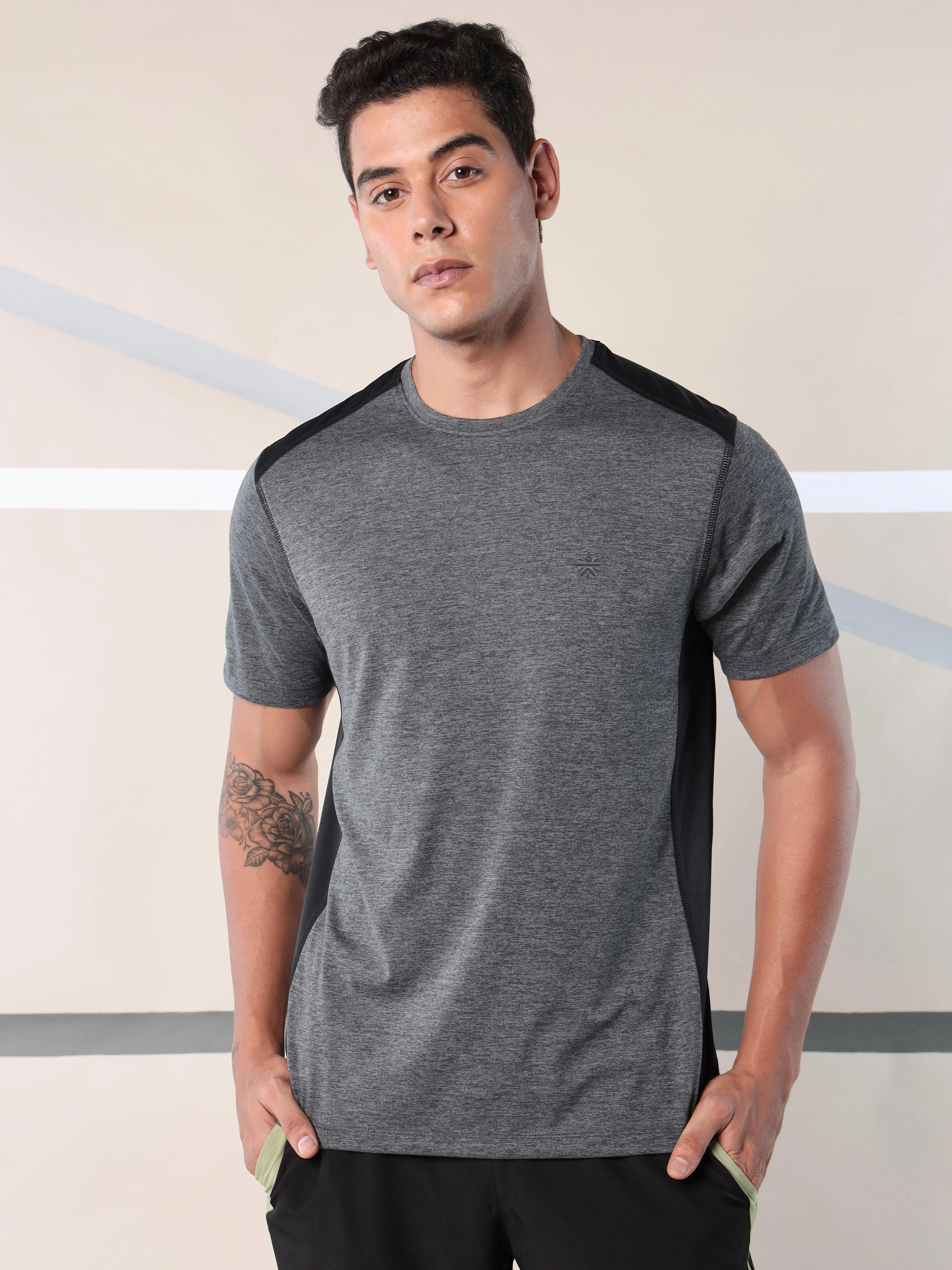 Men's Train In Grey Comfortech-Shirt